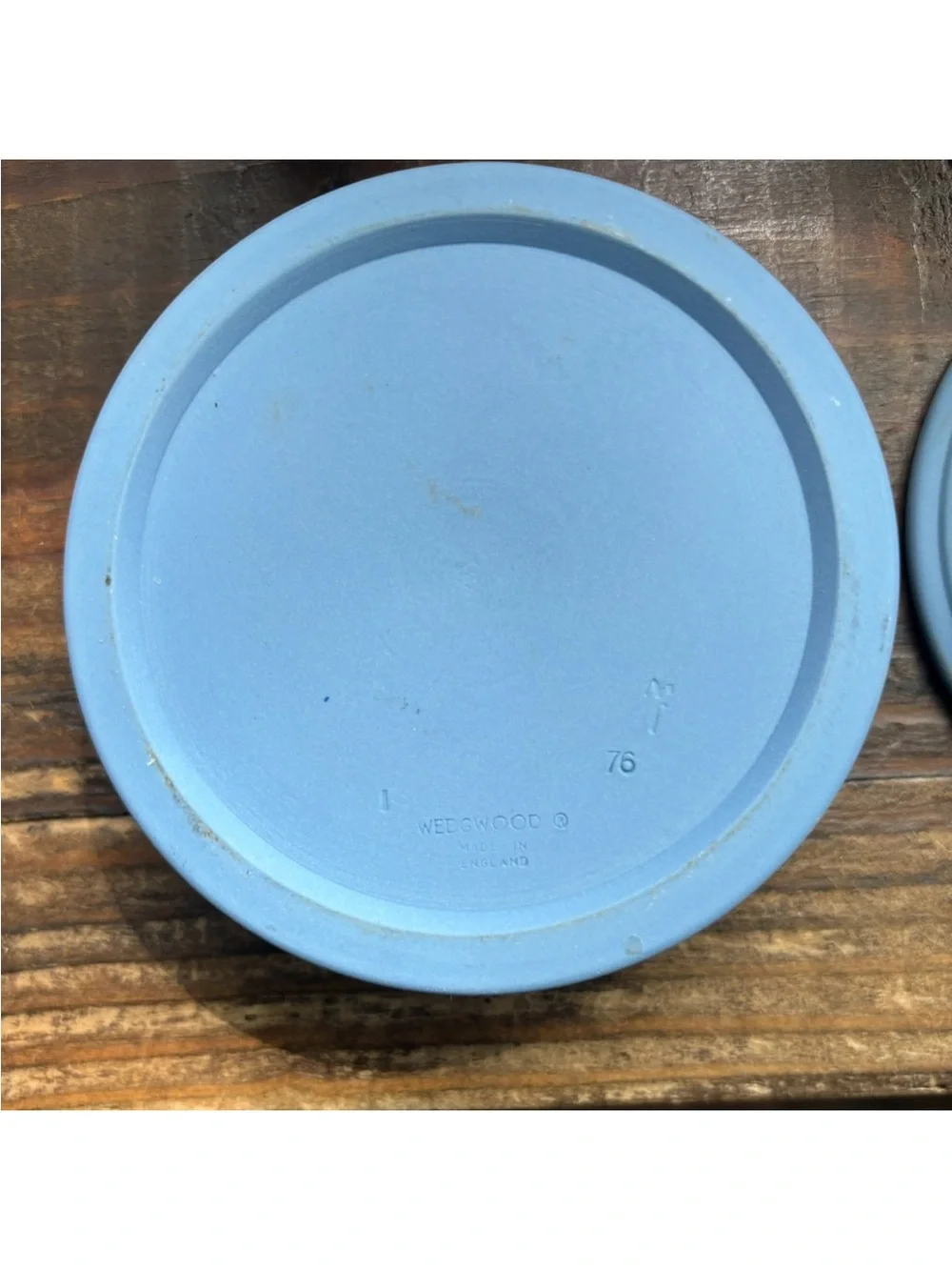 Vintage Wedgwood Portland Blue Jasperware Candlestick Holders Pair England 1976